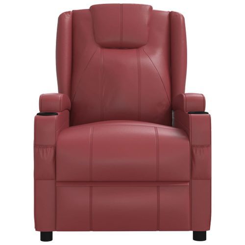 Fauteuil de massage Rouge bordeaux Similicuir - Photo n°3; ?>