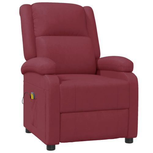 Fauteuil de massage Rouge bordeaux Similicuir - Photo n°2; ?>