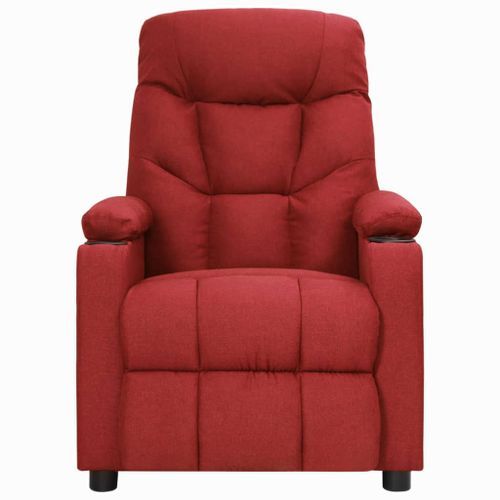 Fauteuil de massage Rouge bordeaux Tissu - Photo n°3; ?>