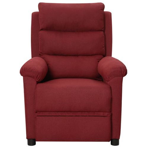 Fauteuil de massage Rouge bordeaux Tissu - Photo n°2; ?>