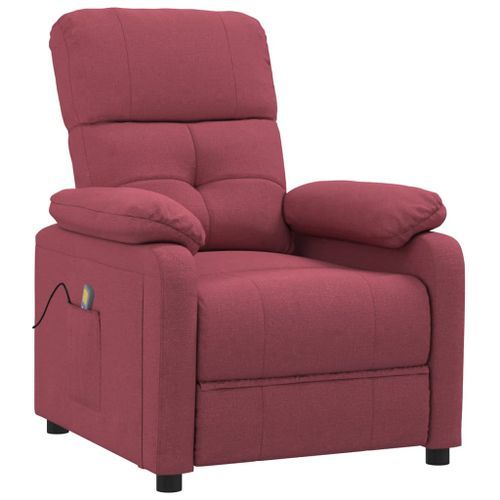 Fauteuil de massage Rouge bordeaux Tissu - Photo n°2; ?>