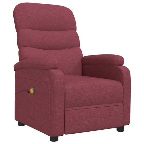 Fauteuil de massage Rouge bordeaux Tissu - Photo n°3; ?>