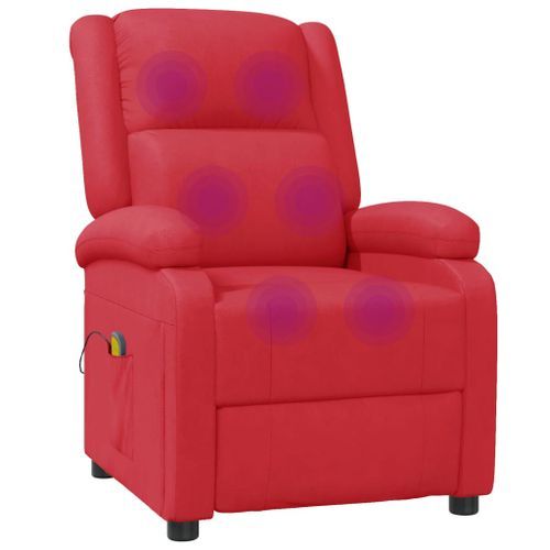 Fauteuil de massage Rouge Similicuir - Photo n°2; ?>