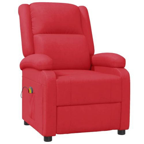 Fauteuil de massage Rouge Similicuir - Photo n°3; ?>