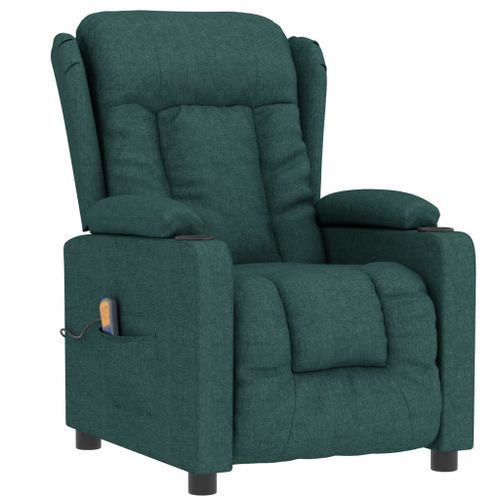 Fauteuil de massage Vert foncé Tissu - Photo n°2; ?>