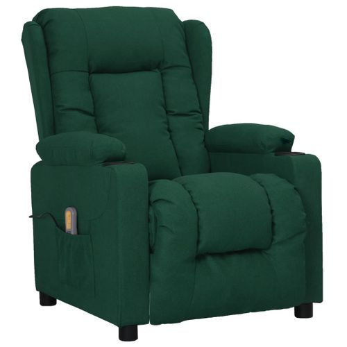 Fauteuil de massage Vert foncé Tissu - Photo n°2; ?>