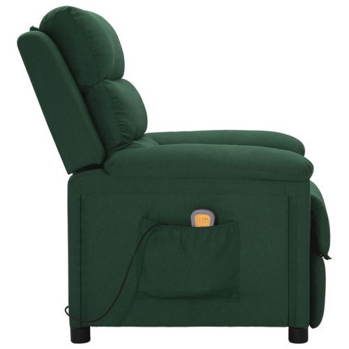 Fauteuil de massage Vert foncé Tissu - Photo n°3; ?>