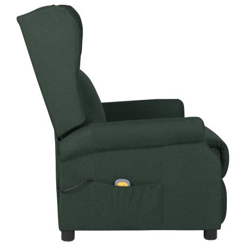 Fauteuil de massage Vert foncé Tissu - Photo n°3; ?>