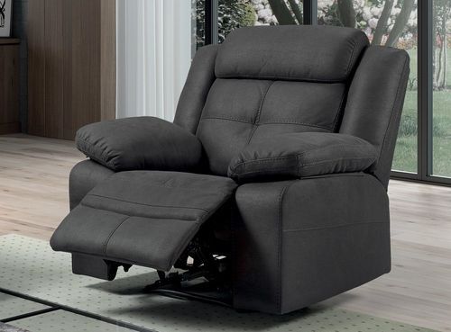 Fauteuil de relaxation électrique nubuck gris Pinya - Photo n°2; ?>