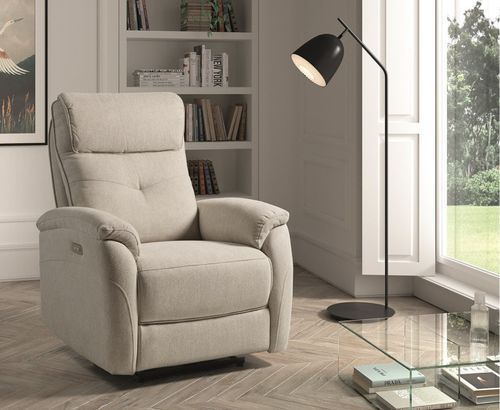 Fauteuil de relaxation électrique tissu Klona - Photo n°3; ?>