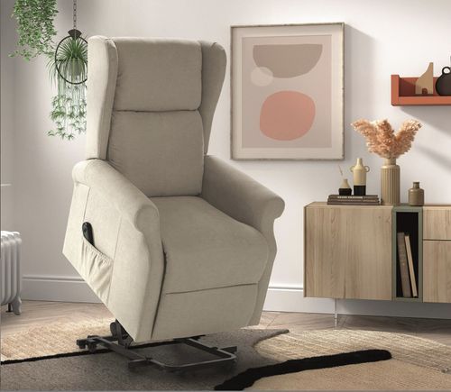 Fauteuil de relaxation et releveur électrique 2 moteurs tissu Agora - Photo n°2; ?>