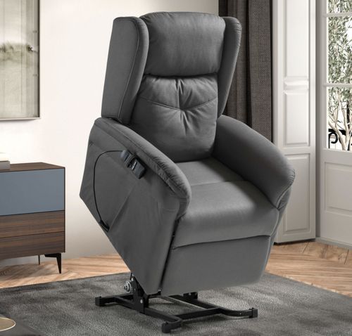 Fauteuil de relaxation et releveur électrique 2 moteurs tissu Kalone - Photo n°2; ?>