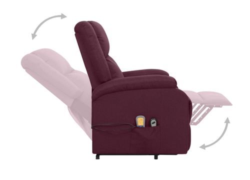 Fauteuil de relaxation relevable électrique en tissu Lonka - Photo n°3; ?>