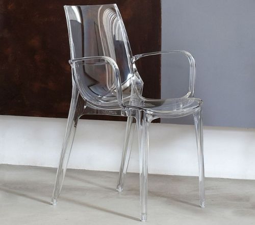 Fauteuil design transparente Robby - Lot de 4 - Photo n°3; ?>