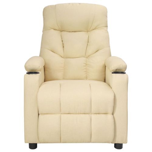 Fauteuil électrique de massage Crème Tissu - Photo n°3; ?>