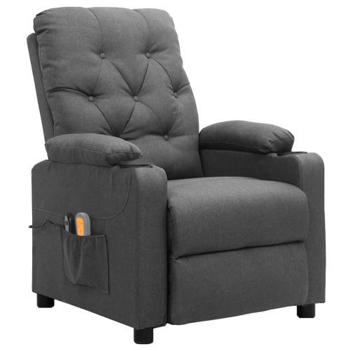 Fauteuil électrique de massage Gris clair Tissu - Photo n°2; ?>