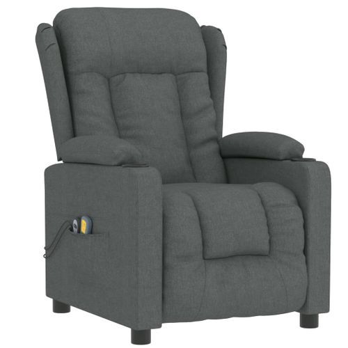 Fauteuil électrique de massage Gris foncé Tissu - Photo n°3; ?>