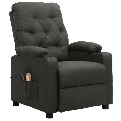 Fauteuil électrique de massage Gris foncé Tissu - Photo n°2; ?>