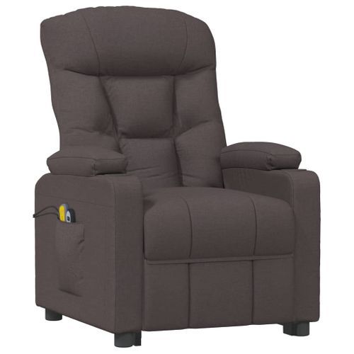 Fauteuil électrique de massage Marron foncé Tissu - Photo n°3; ?>