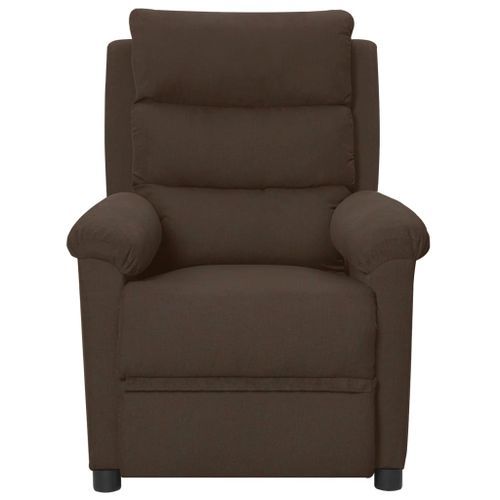 Fauteuil électrique de massage Marron foncé Tissu - Photo n°3; ?>