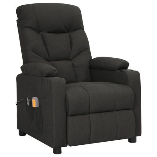 Fauteuil électrique de massage Noir Tissu - Photo n°2; ?>