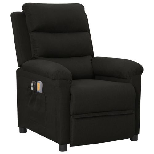 Fauteuil électrique de massage Noir Tissu 3 - Photo n°2; ?>