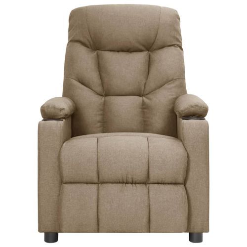 Fauteuil électrique de massage Taupe Tissu - Photo n°3; ?>