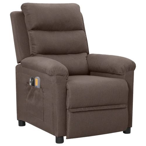 Fauteuil électrique de massage Taupe Tissu 3 - Photo n°2; ?>