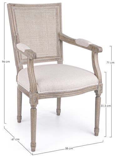 Fauteuil en bois de frêne beige Liliane - Photo n°3; ?>