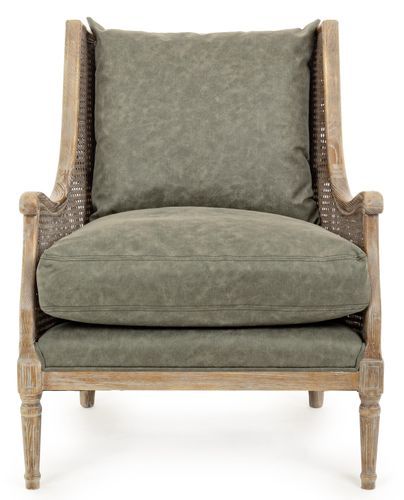 Fauteuil en bois de frêne gris naturel Carolina - Photo n°3; ?>