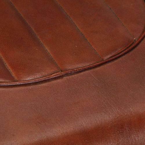 Fauteuil en style d'aviation Marron Cuir véritable - Photo n°3; ?>