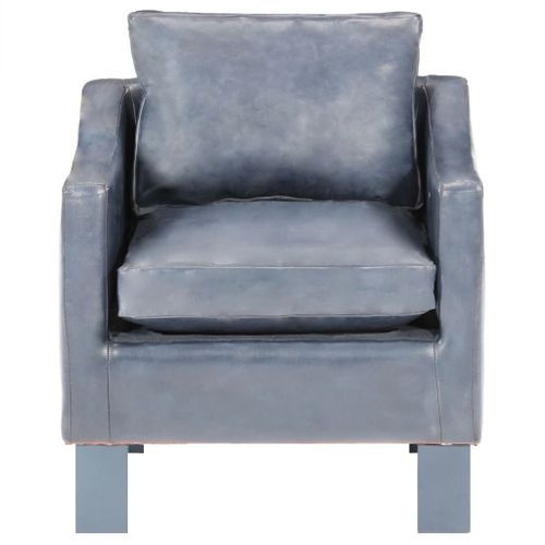 Fauteuil Gris Cuir véritable 11 - Photo n°2; ?>