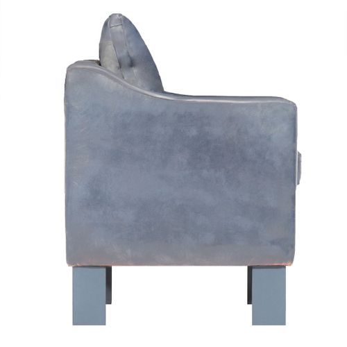 Fauteuil Gris Cuir véritable 11 - Photo n°3; ?>