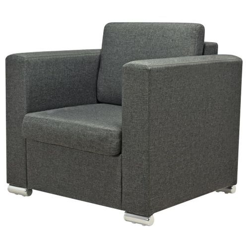 Fauteuil Gris foncé Tissu 4 - Photo n°2; ?>