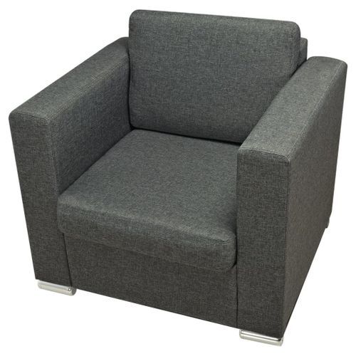 Fauteuil Gris foncé Tissu 4 - Photo n°3; ?>