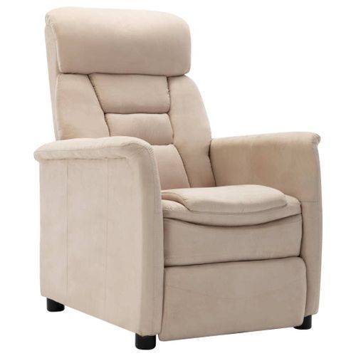 Fauteuil inclinable Crème Similicuir daim 2 - Photo n°2; ?>