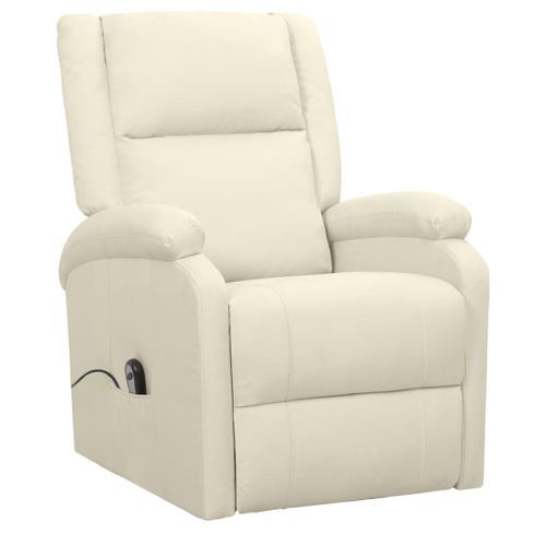 Fauteuil inclinable Crème Tissu 23 - Photo n°3; ?>