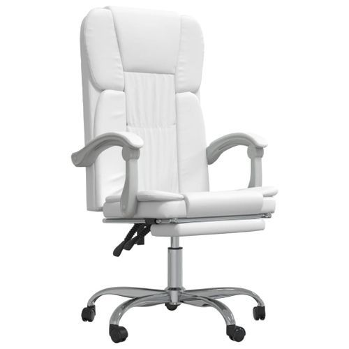 Fauteuil inclinable de bureau Blanc Similicuir - Photo n°2; ?>