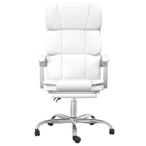 Fauteuil inclinable de bureau Blanc Similicuir - Photo n°3; ?>