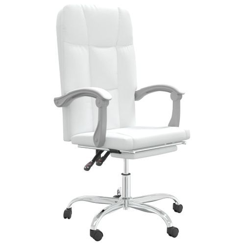 Fauteuil inclinable de bureau Blanc Similicuir - Photo n°2; ?>