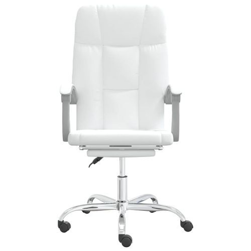 Fauteuil inclinable de bureau Blanc Similicuir - Photo n°3; ?>