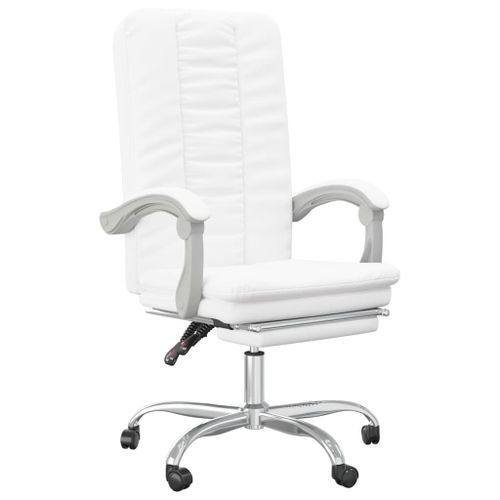 Fauteuil inclinable de bureau Blanc Similicuir - Photo n°2; ?>