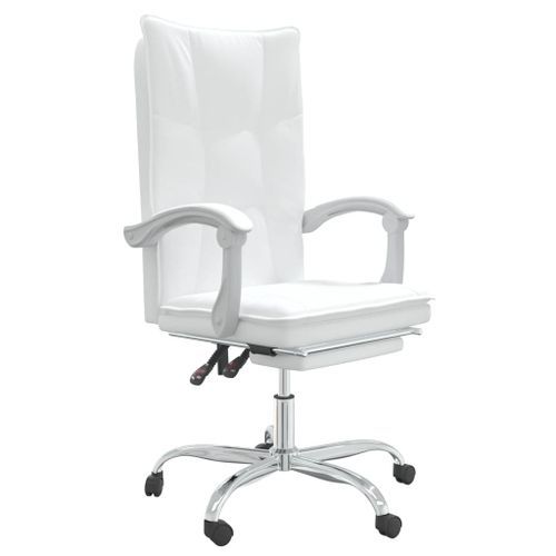 Fauteuil inclinable de bureau Blanc Similicuir - Photo n°2; ?>