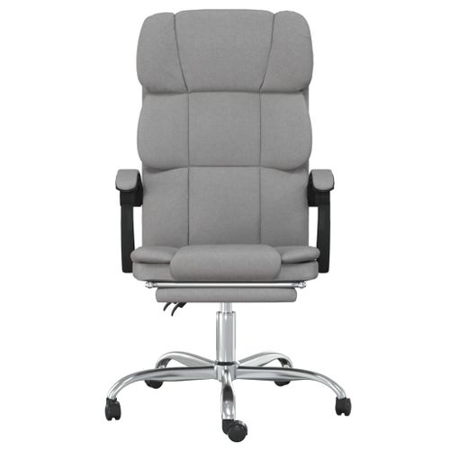 Fauteuil inclinable de bureau Gris clair Tissu - Photo n°3; ?>