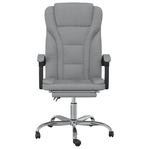 Fauteuil inclinable de bureau Gris clair Tissu - Photo n°3; ?>