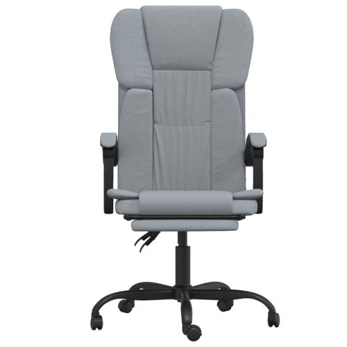 Fauteuil inclinable de bureau gris clair tissu - Photo n°3; ?>