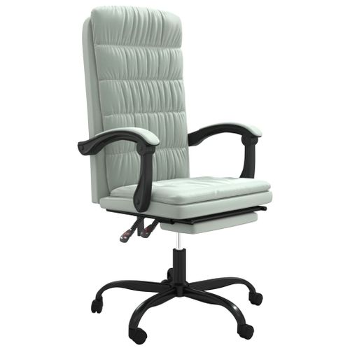 Fauteuil inclinable de bureau Gris clair Velours - Photo n°2; ?>