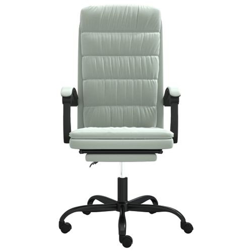 Fauteuil inclinable de bureau Gris clair Velours - Photo n°3; ?>