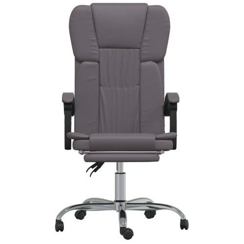 Fauteuil inclinable de bureau Gris Similicuir - Photo n°3; ?>