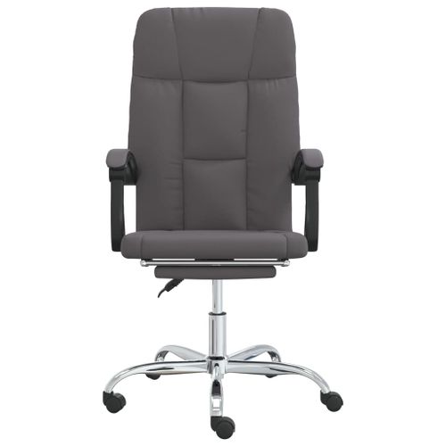 Fauteuil inclinable de bureau Gris Similicuir - Photo n°3; ?>